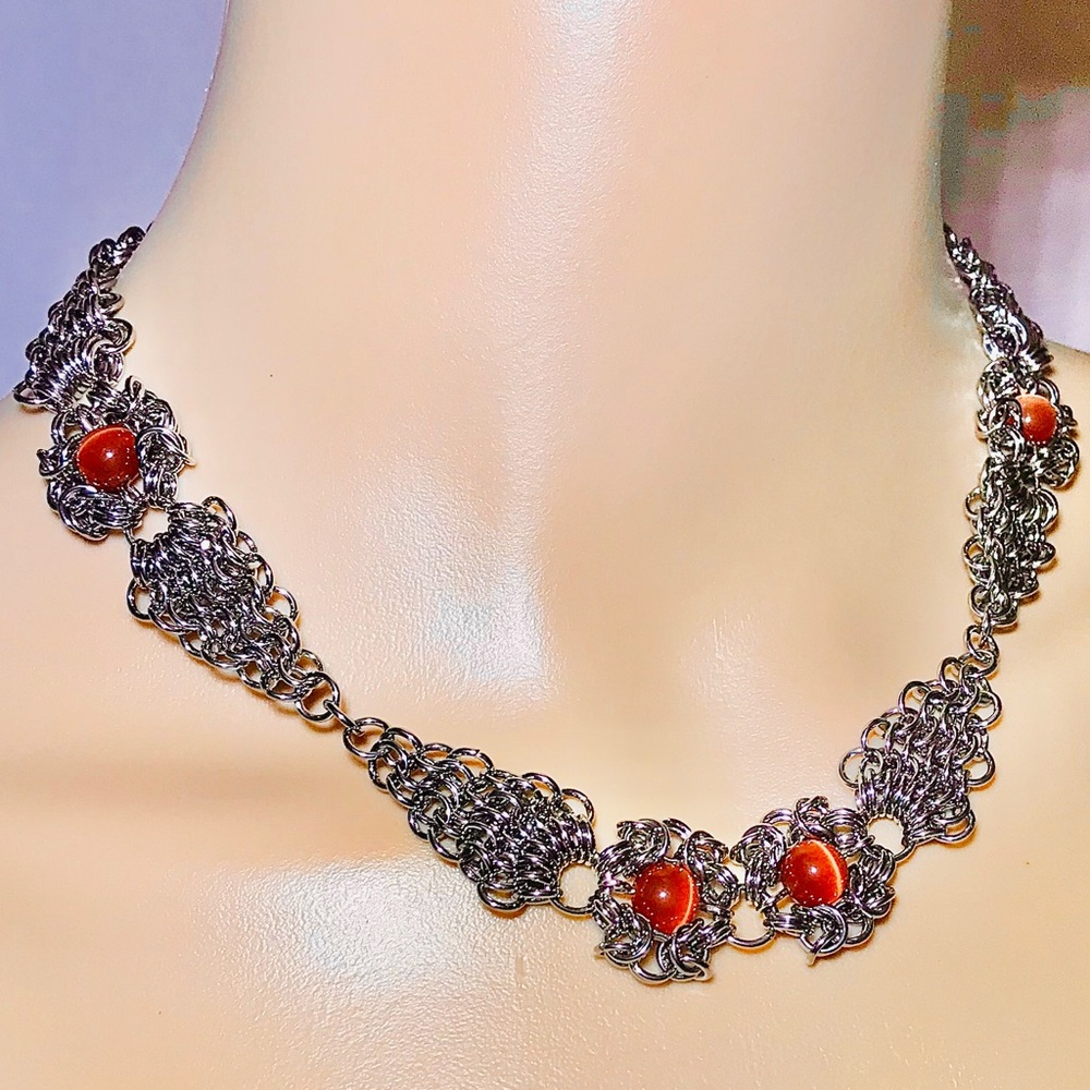 Artisan Cats Eye Choker and Bracelet Set